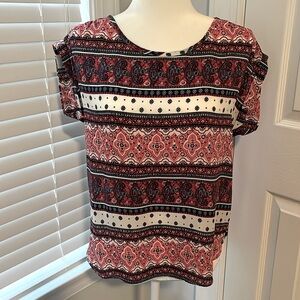 Red White Blue Blouse